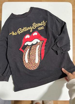 Подовжена кофта світшот rolling stones 5-6