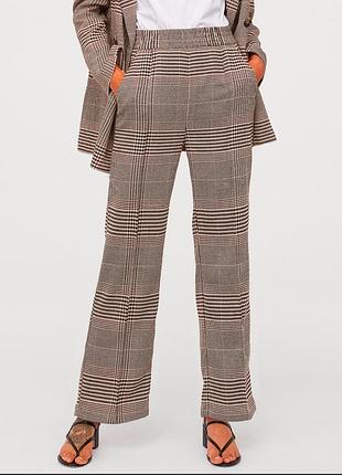 Брюки картаті штани h&m