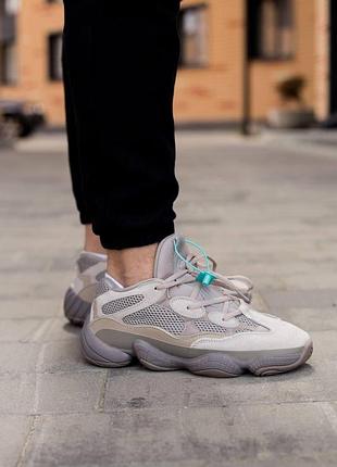 Сірі кросівки адідас ізі 500 унісекс adidas yeezy boost 500 ash grey 41