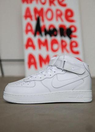 Білі кросівки унісекс nike air force high white winter fur x ейр форс 43