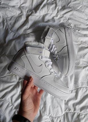 Білі кросівки унісекс nike air force high white winter fur x ейр форс 40