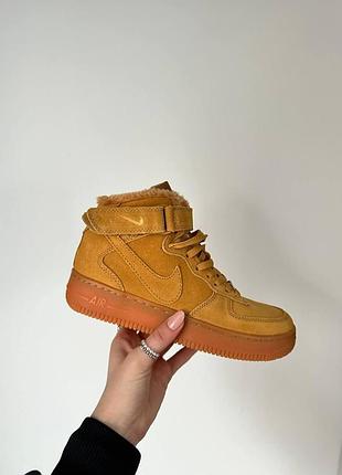 Кросівки унісекс nike air force 1 high flax winter fur x ейр форс 44