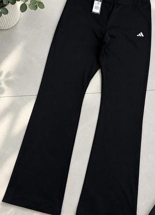 Лосіни кльош adidas (xl) / чорні спортивні лосини адідас кльош від коліна