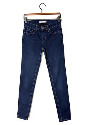 Темно-сині джинси скіні levis 710