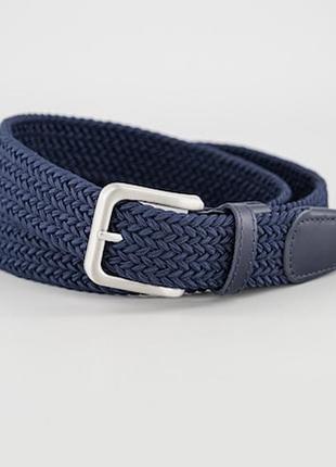 Чоловічий тканий ремінь зі шкіряними деталями jack & jones
