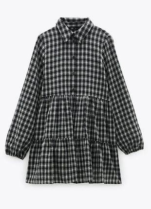 Тепла ярусна сукня плаття zara