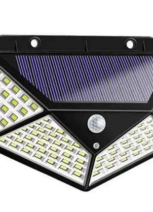 Фасадний світильник на сонячній батареї з датчиком руху bk 100 led (ip65)
