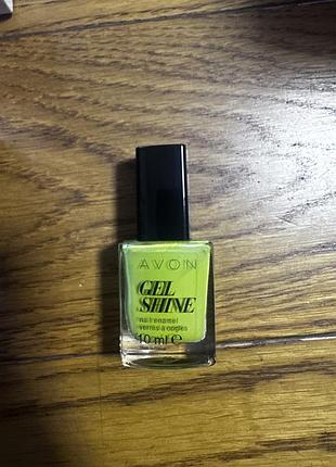 Лак для нігтів avon gel shine салатовий 10 мл