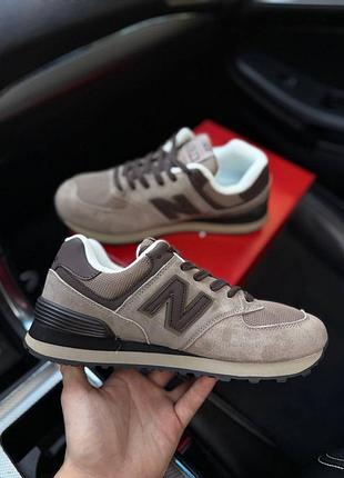 Чоловічі кросівки  new balance 574 taupe-brown