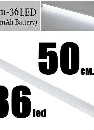 Светильник на магнитах с датчиком движения и аккумулятором с usb-зарядкой | 36 led - 50 см.,