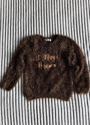 Світшот для дівчинки, коричневий, на зріст 110-116 см. h&m
