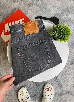 Мужские джинсы levis 501 модели в размере w34\l30 серые черные на пуговицах