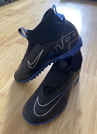 Бутси чоловічі nike jr. air zoom mercurial superfly 9 academy tf чорні