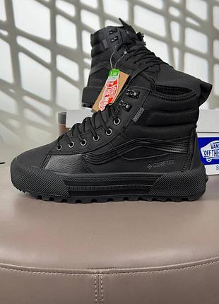 Мужские зимние кроссовки vans sk8-hi mte-3 fur all black