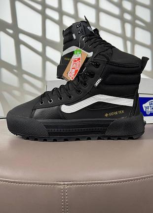 Мужские зимние кроссовки vans sk8-hi mte-3 fur black white
