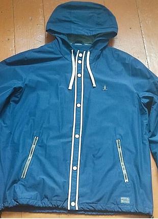 Ветровка оriginal penguin.(водоотталкивающая,синяя, капюшоном,размер xl- xxl)
