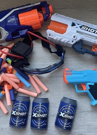 Набір бластерів nerf elite disruptor, x-shot та micro shots