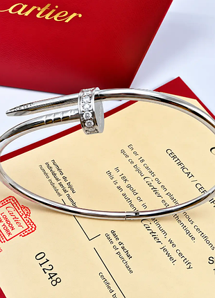 Браслет цвяха з лого карт'є з медичної сталі (stainless steel)