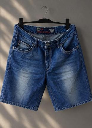 Шорти чоловічі armani jeans сині джинсові