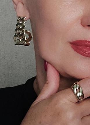 Сережки в стилі а. mсqueen люкс