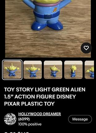 Фигурка зеленого инопланетянина (little green men / alien) из анимационного фильма disney/pixar "история игрушек".лот из двух