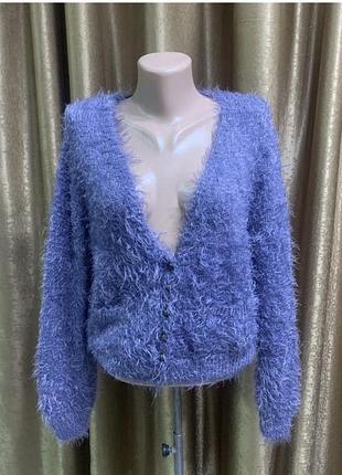 Кофта кардиган травка m&s indigo сірого кольору, розмір xl/14