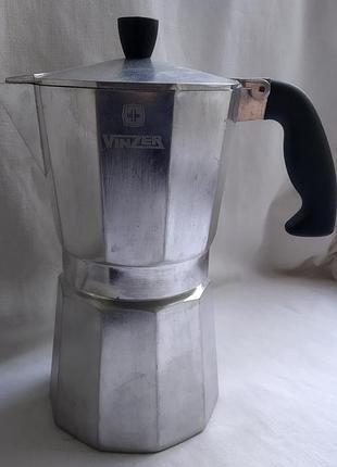 Гейзерная кофеварка vinzer moka espresso на 8 чашек, швейцария.