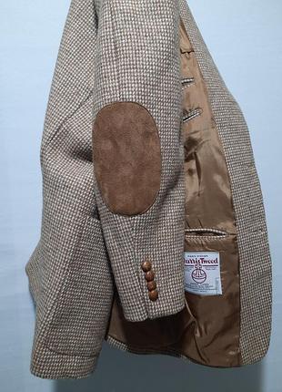 Harris tweed клубный пиджак блейзер из аутентичной плотной шотланской шерсти большой размер