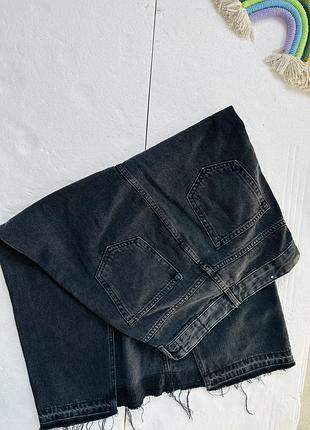 Джинсова спідниця чорна pull&bear 2
