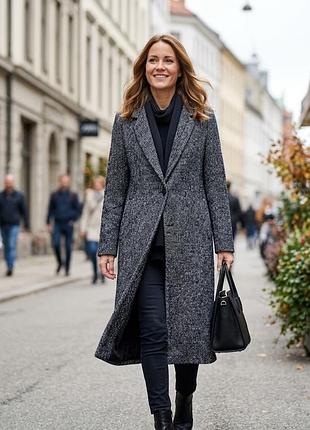 Жіноче пальто zara сіре базове