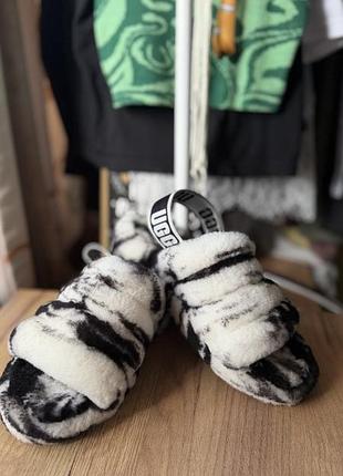 Хутряні сандалі тапочки ugg овчина капці