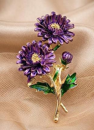 Брошь " астра", интерпретация exquisite, 5см, цветок