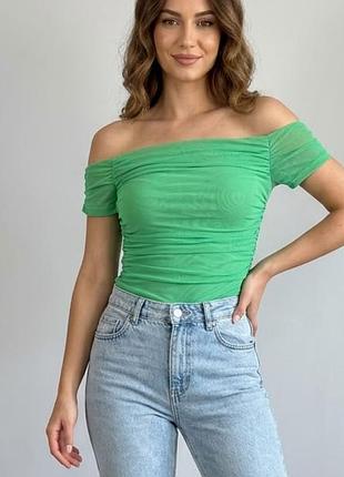 Трендовый боди комбидресс сетка missguided обнаженные плечи эффектный секси xxs или на девушку зеленый салатовый