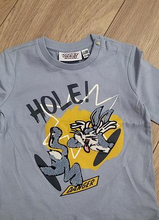 Футболка дитяча looney tunes багз банні блакитна