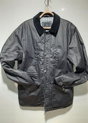 Ваксированная куртка с вельветовым воротником lincoln l wax jacket navy blue