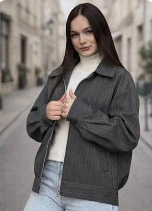 Куртка - бомбер в стиле пиджака