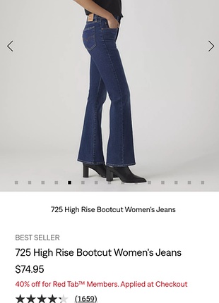 Джинси жіночі levis кльош сині