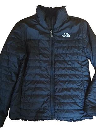 Куртка the north face чорна стьобана демісезонна