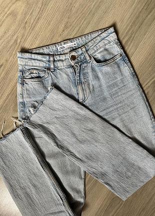 Женские голубые джинсы zara