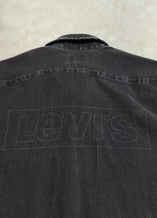 Чоловіча сорочка levi's джинсова стрейч графітова, розмір m