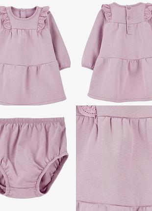 Тепла сукня комплект на дівчинку 62 см carters