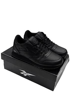 Мужские кроссовки reebok classic черные🔥