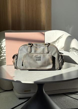 Сумка pocket nappa leather top-handle bag coffee