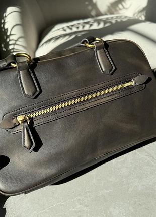 Сумка pocket nappa leather top-handle bag coffee 8