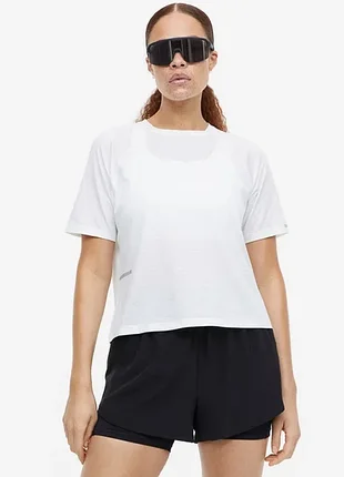 Футболка жіноча спортивна h&m drymove™ біла