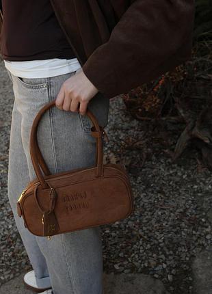 Сумка arcadie textile bag brown 3
