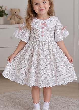 Нежное батистое платье azia kids с кружевом в стиле лолита