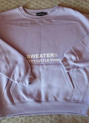 Світшот жіночий prettylittlething бузковий утеплений