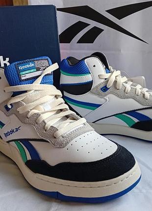Кросівки чоловічі reebok білі з синім та зеленим 40 розмір
