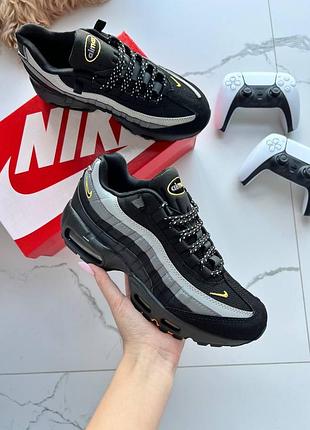 Кросівки nike air max 95 black grey yellow  арт 0239